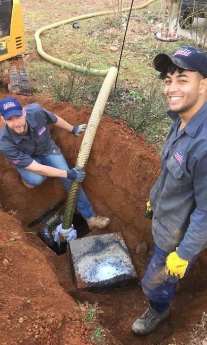 SepticRooter™ licensed technicians performing septic repair in Chamblee, DeKalb County
